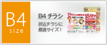 B4チラシを作成するメニュー