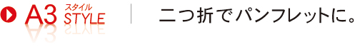 A3チラシデザイン・パンフレット